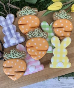 Easter Cookie Platter of 8 Bunnies and Carrots