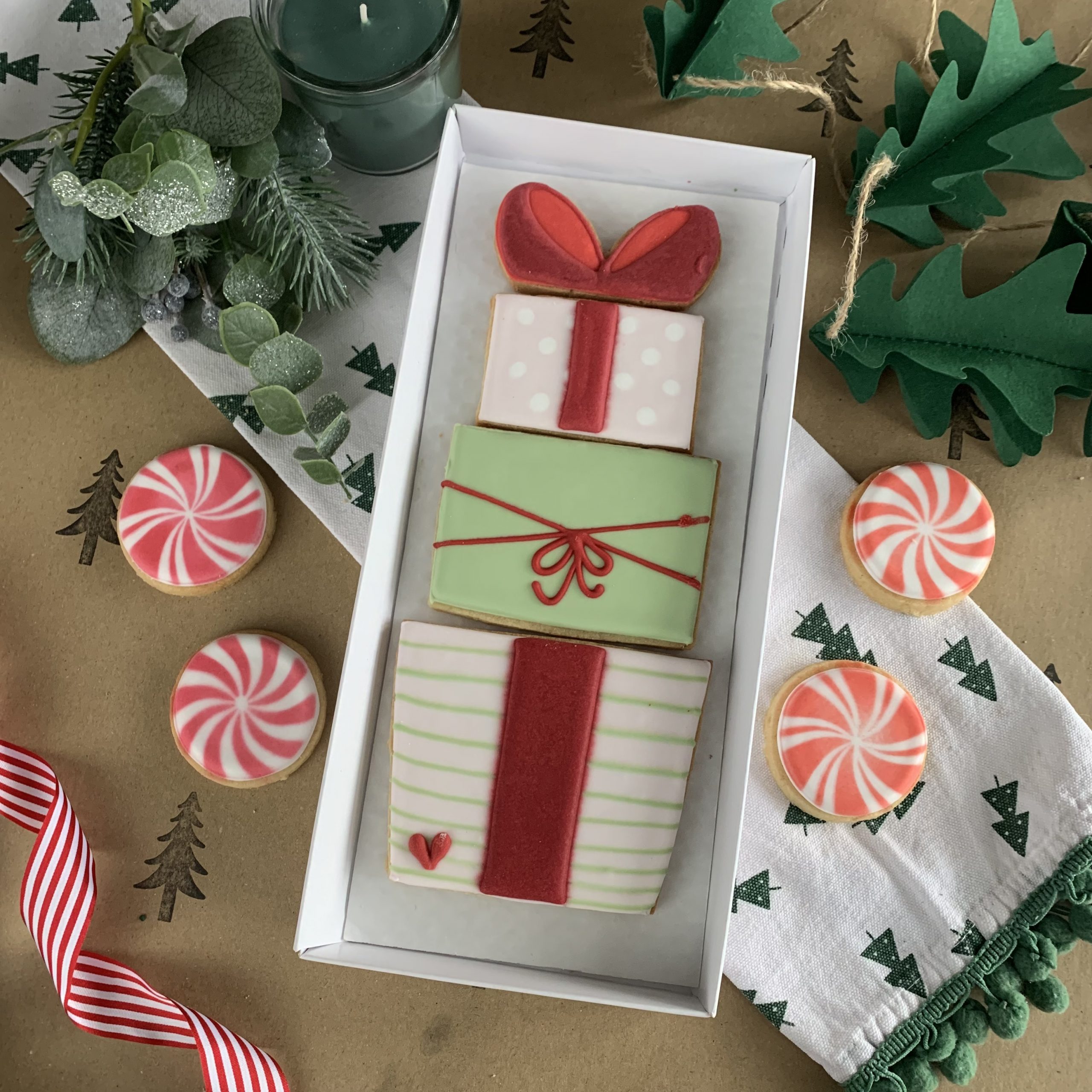 4 piece Present Stack cookie gift box