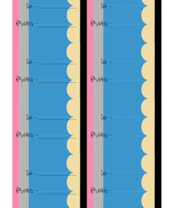 Pencil Gift Tag, Blue x 8 - Image 6