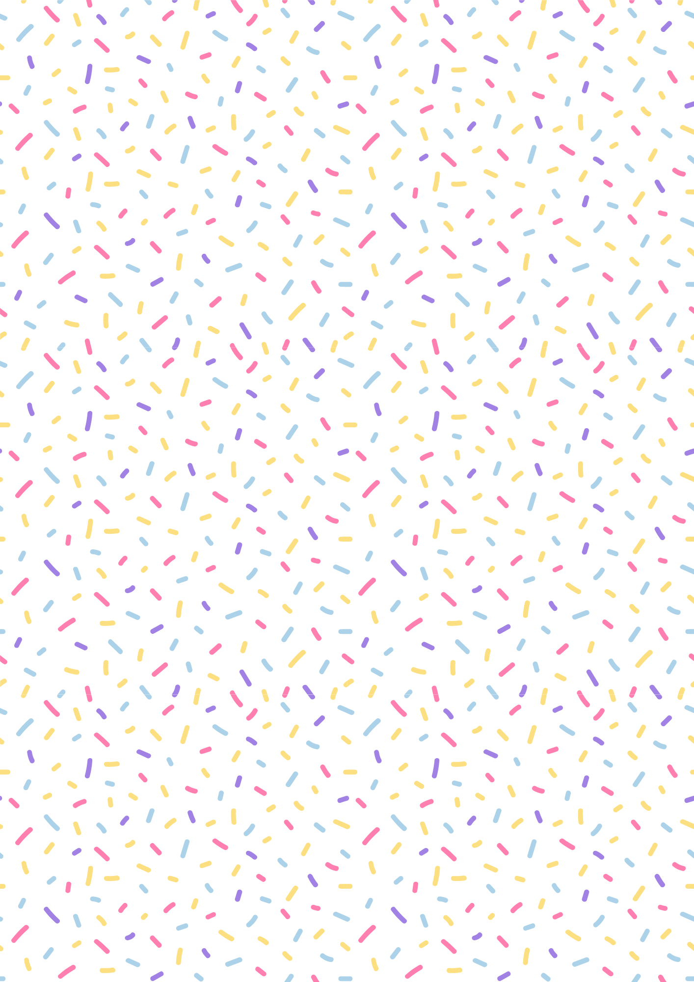 Donut Sprinkle Backer - A4 Sheet
