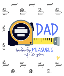 Nobody Measures Up To You Tag, Fathers Day x 12 (square)