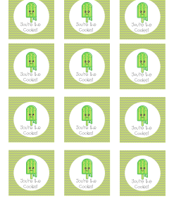 You're The Coolest , Green Background, Tag x 12 (square) - Image 6