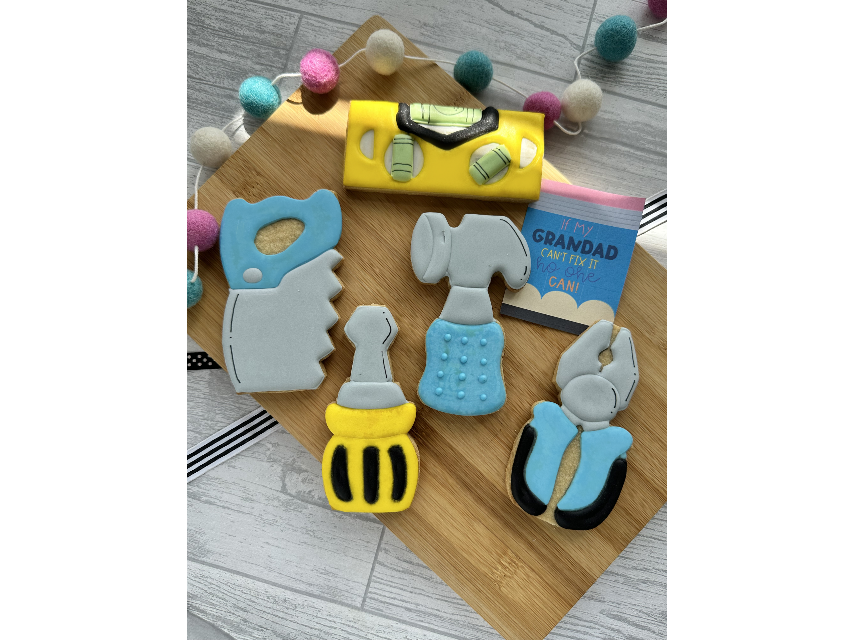 Dads Tool Box Cookie Gift (5 Large Cookies) - Image 2