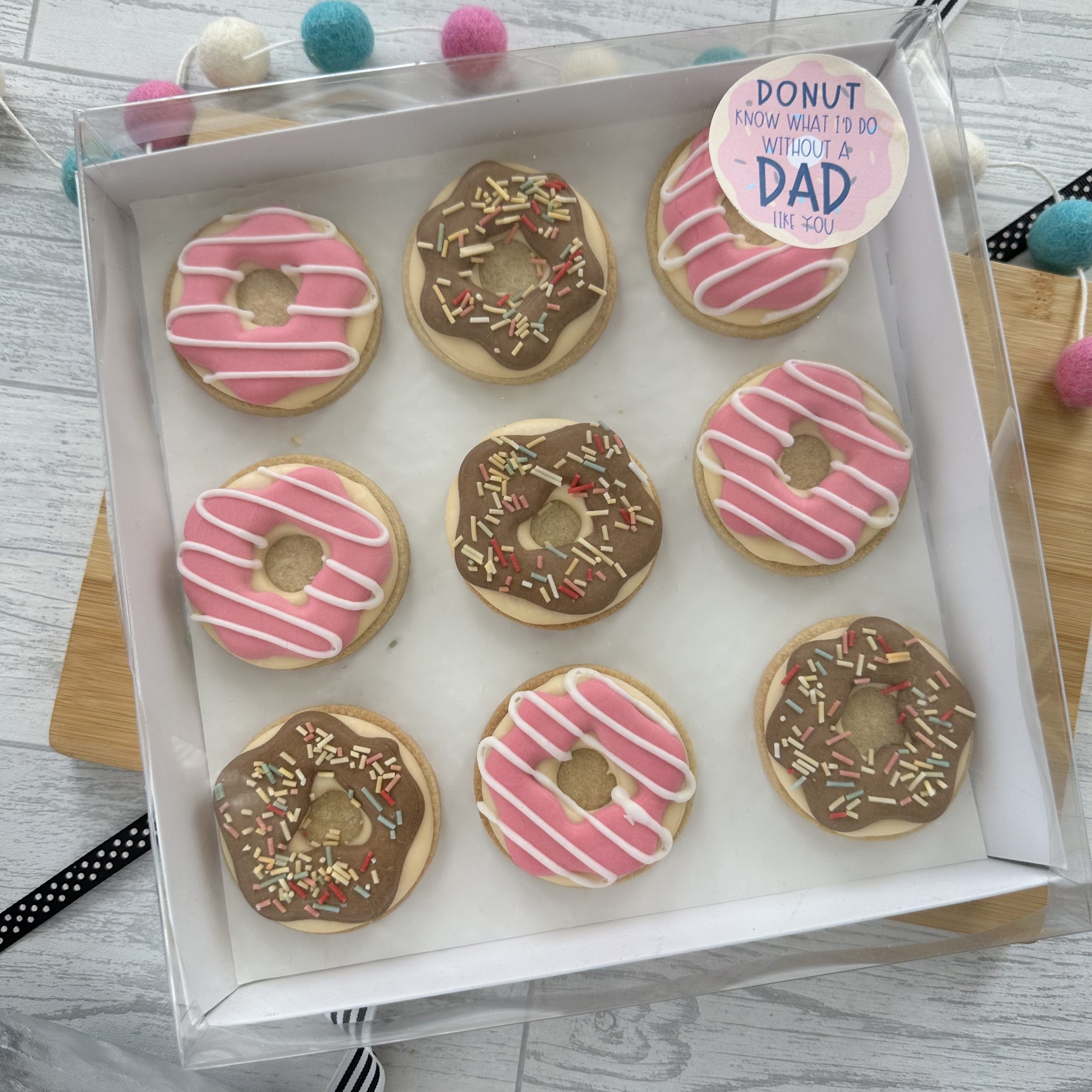 Donut Gift Box of 9 Cookies