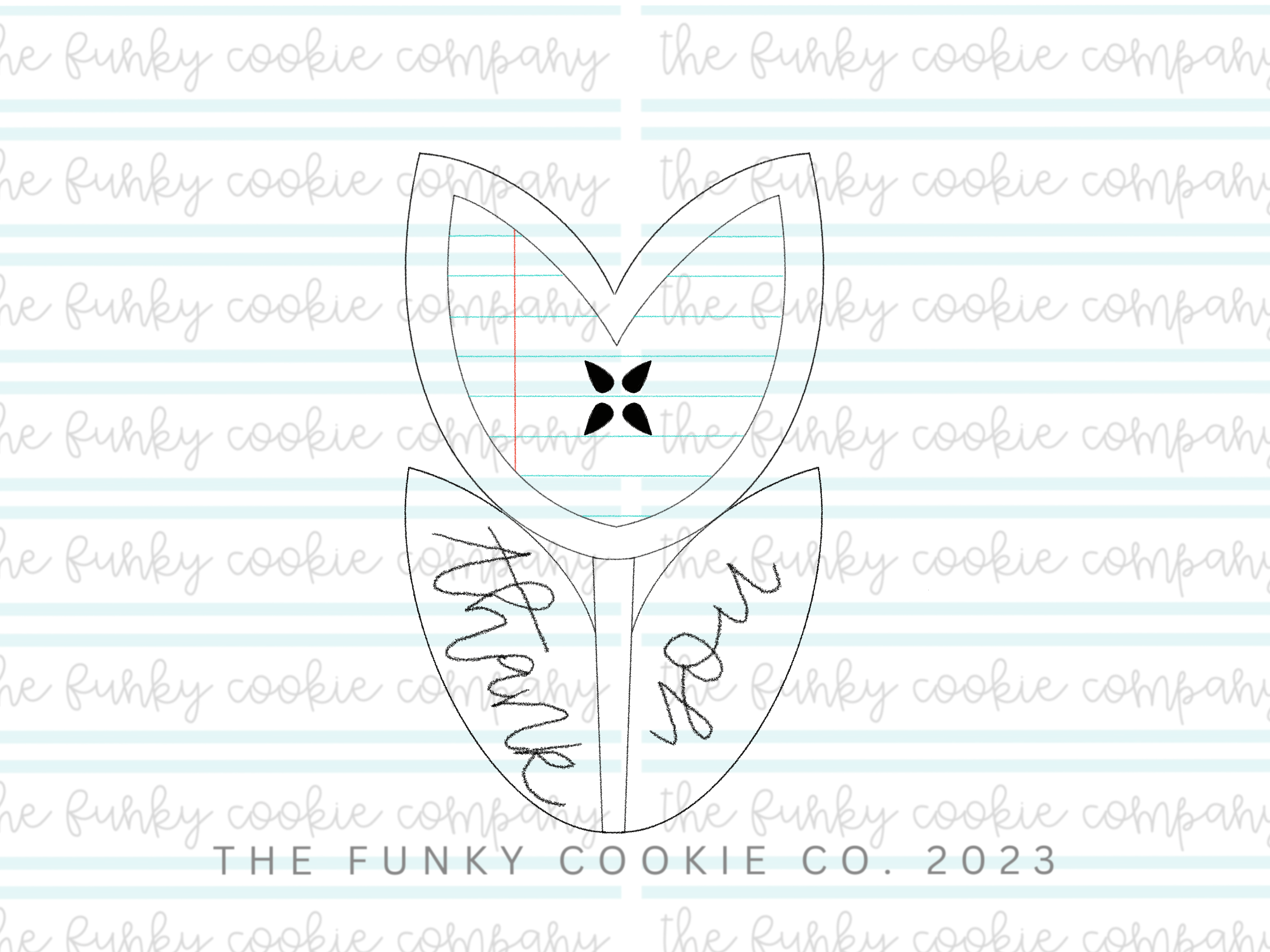 Giant Tulip Cookie - Thanks for helping me Grow - Personalisation available - Image 2