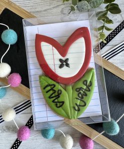 Giant Tulip Cookie - Thanks for helping me Grow - Personalisation available